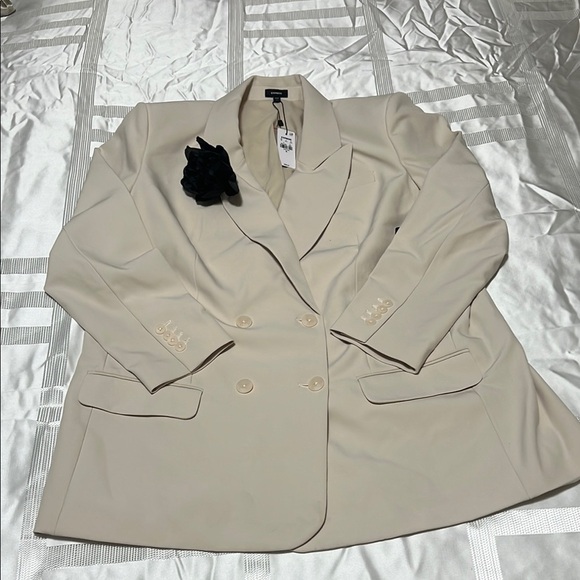 Express Double Breasted Corsage Blazer Size XL - Picture 5 of 7